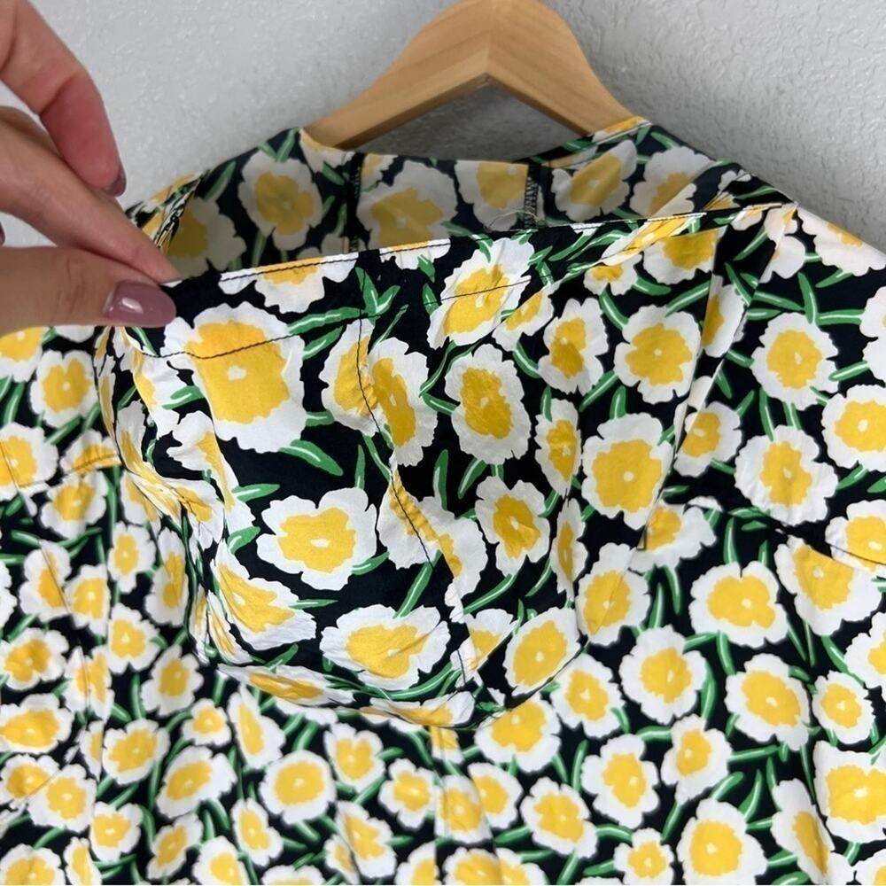 DVF Packable Yellow Poppy NWT Hooded Vest XXL Floral Short Sleeve Hood Dopamine - Picture 9 of 16